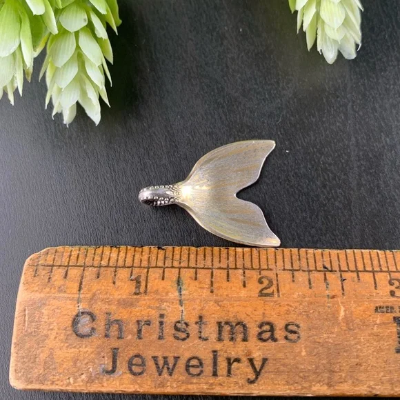 Sterling Antique Mermaid Tail Spoon Pendant - Picture 6 of 9
